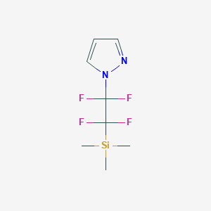 molecular formula C8H12F4N2Si B2771440 1-(1,1,2,2-tetrafluoro-2-(trimethylsilyl)ethyl)-1H-pyrazole CAS No. 1125518-71-9