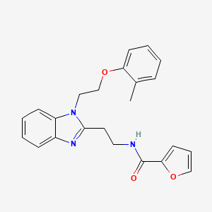 N-(2-{1-[2-(2-methylphenoxy)ethyl]-1H-1,3-benzodiazol-2-yl}ethyl)furan-2-carboxamide