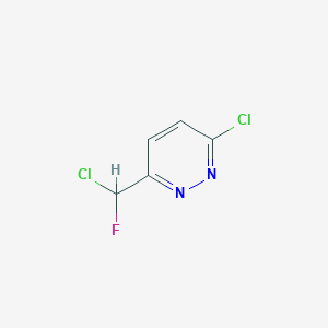 molecular formula C5H3Cl2FN2 B2771445 3-氯-6-[氯(氟)甲基]吡啶嗪 CAS No. 2375261-24-6