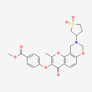 Methyl 4-((9-(1,1-dioxidotetrahydrothiophen-3-yl)-2-methyl-4-oxo-4,8,9,10-tetrahydrochromeno[8,7-e][1,3]oxazin-3-yl)oxy)benzoate