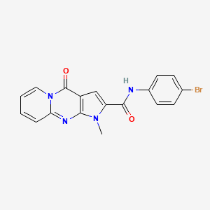 molecular formula C18H13BrN4O2 B2771448 N-(4-bromophenyl)-1-methyl-4-oxo-1,4-dihydropyrido[1,2-a]pyrrolo[2,3-d]pyrimidine-2-carboxamide CAS No. 864853-94-1