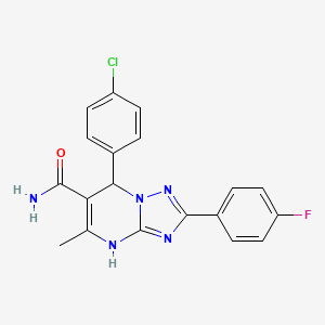 7-(4-chlorophenyl)-2-(4-fluorophenyl)-5-methyl-4H,7H-[1,2,4]triazolo[1,5-a]pyrimidine-6-carboxamide