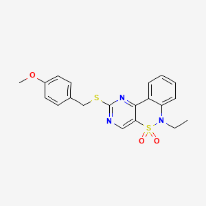 6-ethyl-2-[(4-methoxybenzyl)sulfanyl]-6H-pyrimido[5,4-c][2,1]benzothiazine 5,5-dioxide