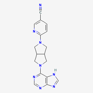 6-[5-(7H-Purin-6-yl)-1,3,3a,4,6,6a-hexahydropyrrolo[3,4-c]pyrrol-2-yl]pyridine-3-carbonitrile