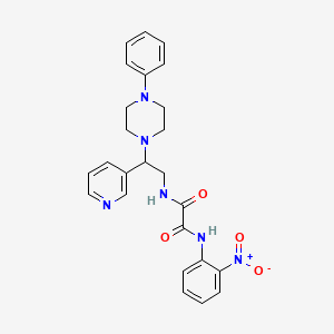 N1-(2-nitrophenyl)-N2-(2-(4-phenylpiperazin-1-yl)-2-(pyridin-3-yl)ethyl)oxalamide