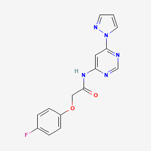 N-(6-(1H-pyrazol-1-yl)pyrimidin-4-yl)-2-(4-fluorophenoxy)acetamide