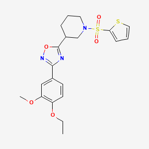 3-[3-(4-Ethoxy-3-methoxyphenyl)-1,2,4-oxadiazol-5-yl]-1-(2-thienylsulfonyl)piperidine