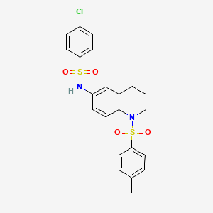 4-chloro-N-(1-tosyl-1,2,3,4-tetrahydroquinolin-6-yl)benzenesulfonamide