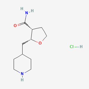 (2R,3R)-2-(Piperidin-4-ylmethyl)oxolane-3-carboxamide;hydrochloride
