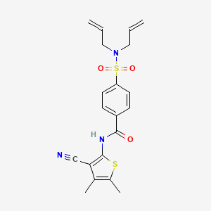 N-(3-cyano-4,5-dimethylthiophen-2-yl)-4-(N,N-diallylsulfamoyl)benzamide