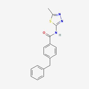 molecular formula C17H15N3OS B2771493 4-苄基-N-(5-甲基-1,3,4-噻二唑-2-基)苯甲酰胺 CAS No. 392243-17-3