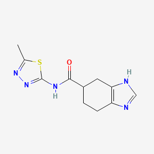 molecular formula C11H13N5OS B2771497 N-(5-methyl-1,3,4-thiadiazol-2-yl)-4,5,6,7-tetrahydro-1H-benzo[d]imidazole-5-carboxamide CAS No. 132907-69-8
