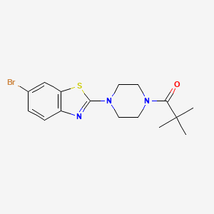 1-(4-(6-Bromobenzo[d]thiazol-2-yl)piperazin-1-yl)-2,2-dimethylpropan-1-one