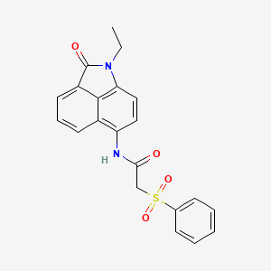 N-(1-ethyl-2-oxo-1,2-dihydrobenzo[cd]indol-6-yl)-2-(phenylsulfonyl)acetamide