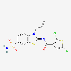 (Z)-N-(3-allyl-6-sulfamoylbenzo[d]thiazol-2(3H)-ylidene)-2,5-dichlorothiophene-3-carboxamide