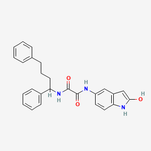 molecular formula C26H25N3O3 B2771514 N'-(1,4-二苯基丁基)-N-(2-羟基-1H-吲哚-5-基)氧代酰胺 CAS No. 2445792-15-2