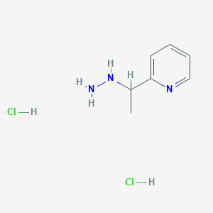 molecular formula C7H13Cl2N3 B2771526 2-(1-Hydrazinylethyl)pyridine dihydrochloride CAS No. 1016492-39-9