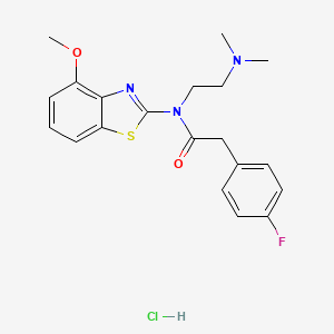 N-(2-(dimethylamino)ethyl)-2-(4-fluorophenyl)-N-(4-methoxybenzo[d]thiazol-2-yl)acetamide hydrochloride