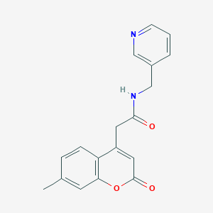 2-(7-methyl-2-oxo-2H-chromen-4-yl)-N-(pyridin-3-ylmethyl)acetamide