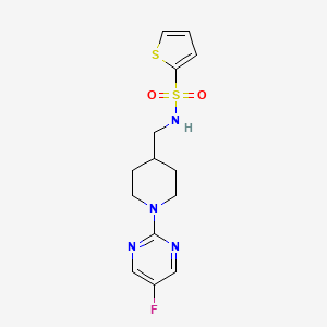 N-((1-(5-fluoropyrimidin-2-yl)piperidin-4-yl)methyl)thiophene-2-sulfonamide