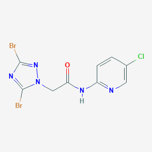 N-(5-chloro-2-pyridinyl)-2-(3,5-dibromo-1H-1,2,4-triazol-1-yl)acetamide