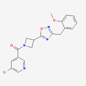 (5-Bromopyridin-3-yl)(3-(3-(2-methoxybenzyl)-1,2,4-oxadiazol-5-yl)azetidin-1-yl)methanone