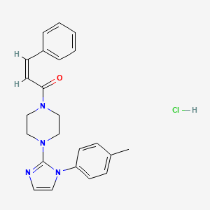 (Z)-3-phenyl-1-(4-(1-(p-tolyl)-1H-imidazol-2-yl)piperazin-1-yl)prop-2-en-1-one hydrochloride
