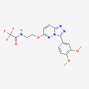 N-(2-((3-(3,4-dimethoxyphenyl)-[1,2,4]triazolo[4,3-b]pyridazin-6-yl)oxy)ethyl)-2,2,2-trifluoroacetamide