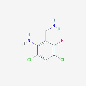 molecular formula C7H7Cl2FN2 B2771555 2-Amino-3,5-dichloro-6-fluorobenzylamine CAS No. 1389313-47-6