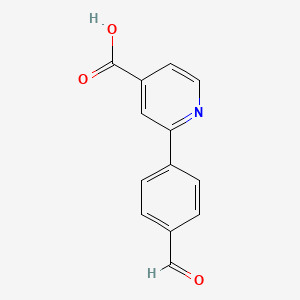 molecular formula C13H9NO3 B2771561 2-(4-Formylphenyl)isonicotinic acid CAS No. 566198-32-1