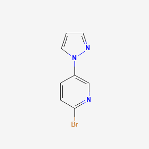 molecular formula C8H6BrN3 B2771568 2-Bromo-5-pyrazol-1-ylpyridine CAS No. 1314355-12-8