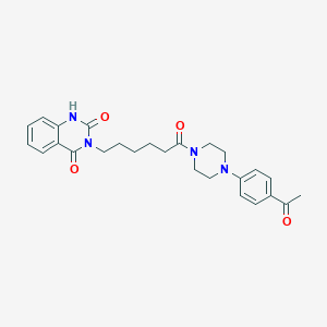 3-(6-(4-(4-acetylphenyl)piperazin-1-yl)-6-oxohexyl)quinazoline-2,4(1H,3H)-dione