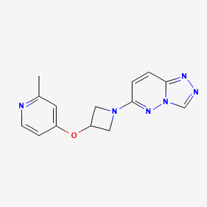 2-Methyl-4-[(1-{[1,2,4]triazolo[4,3-b]pyridazin-6-yl}azetidin-3-yl)oxy]pyridine