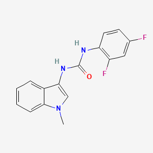 molecular formula C16H13F2N3O B2771595 1-(2,4-difluorophenyl)-3-(1-methyl-1H-indol-3-yl)urea CAS No. 899753-70-9