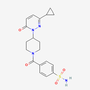 molecular formula C19H22N4O4S B2771597 4-[4-(3-Cyclopropyl-6-oxopyridazin-1-yl)piperidine-1-carbonyl]benzenesulfonamide CAS No. 2320465-86-7