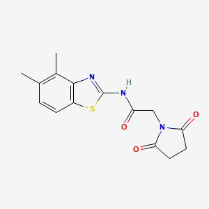molecular formula C15H15N3O3S B2771612 N-(4,5-dimethylbenzo[d]thiazol-2-yl)-2-(2,5-dioxopyrrolidin-1-yl)acetamide CAS No. 888409-79-8