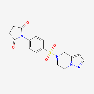 1-(4-((6,7-dihydropyrazolo[1,5-a]pyrazin-5(4H)-yl)sulfonyl)phenyl)pyrrolidine-2,5-dione