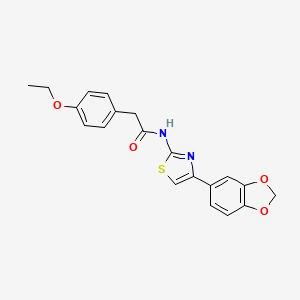 molecular formula C20H18N2O4S B2771617 N-(4-(benzo[d][1,3]dioxol-5-yl)thiazol-2-yl)-2-(4-ethoxyphenyl)acetamide CAS No. 923484-26-8