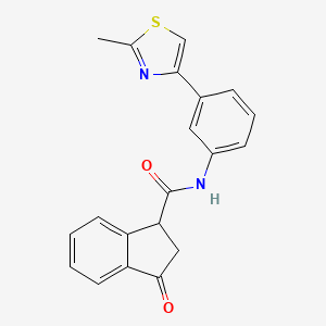 molecular formula C20H16N2O2S B2771624 N-(3-(2-methylthiazol-4-yl)phenyl)-3-oxo-2,3-dihydro-1H-indene-1-carboxamide CAS No. 1206985-78-5