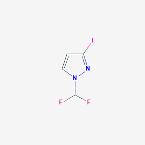 molecular formula C4H3F2IN2 B2771627 1-(Difluoromethyl)-3-iodopyrazole CAS No. 1394130-21-2