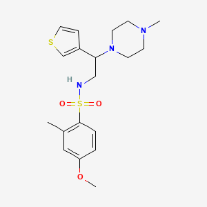 4-methoxy-2-methyl-N-(2-(4-methylpiperazin-1-yl)-2-(thiophen-3-yl)ethyl)benzenesulfonamide