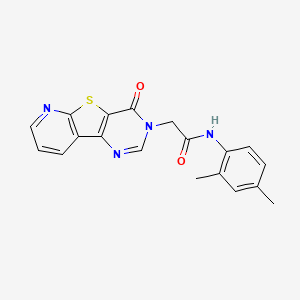 molecular formula C19H16N4O2S B2771630 N-(2,4-dimethylphenyl)-2-(4-oxopyrido[3',2':4,5]thieno[3,2-d]pyrimidin-3(4H)-yl)acetamide CAS No. 946292-75-7