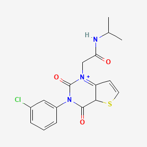 molecular formula C17H16ClN3O3S B2771634 2-(3-(3-氯苯基)-2,4-二氧代-1H,2H,3H,4H-噻吩并[3,2-d]嘧啶-1-基)-N-(异丙基)乙酰胺 CAS No. 1261014-58-7