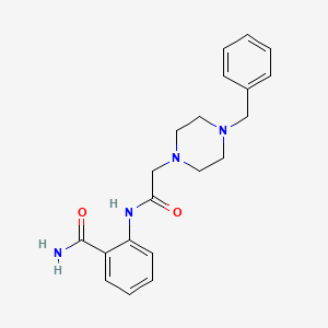 molecular formula C20H24N4O2 B2771641 2-{[2-(4-苄基哌嗪基)乙酰]氨基}苯甲酰胺 CAS No. 774137-08-5