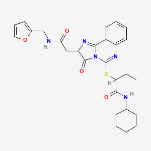 N-cyclohexyl-2-[(2-{2-[(2-furylmethyl)amino]-2-oxoethyl}-3-oxo-2,3-dihydroimidazo[1,2-c]quinazolin-5-yl)thio]butanamide