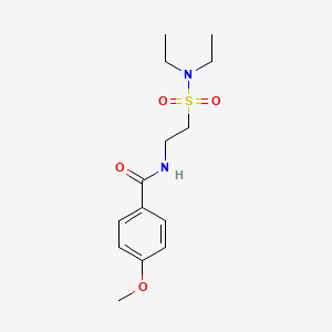 molecular formula C14H22N2O4S B2771650 N-[2-(二乙基磺酰)乙基]-4-甲氧基苯甲酰胺 CAS No. 899979-47-6