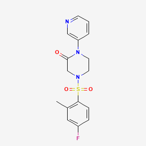 4-(4-Fluoro-2-methylbenzenesulfonyl)-1-(pyridin-3-yl)piperazin-2-one