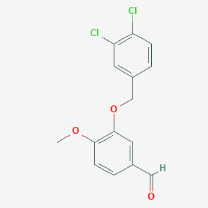 molecular formula C15H12Cl2O3 B2771658 3-[(3,4-Dichlorophenyl)methoxy]-4-methoxybenzaldehyde CAS No. 588714-47-0