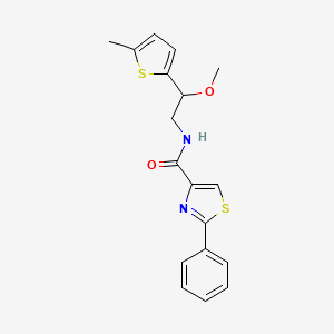 N-(2-methoxy-2-(5-methylthiophen-2-yl)ethyl)-2-phenylthiazole-4-carboxamide