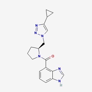 1H-Benzimidazol-4-yl-[(2S)-2-[(4-cyclopropyltriazol-1-yl)methyl]pyrrolidin-1-yl]methanone